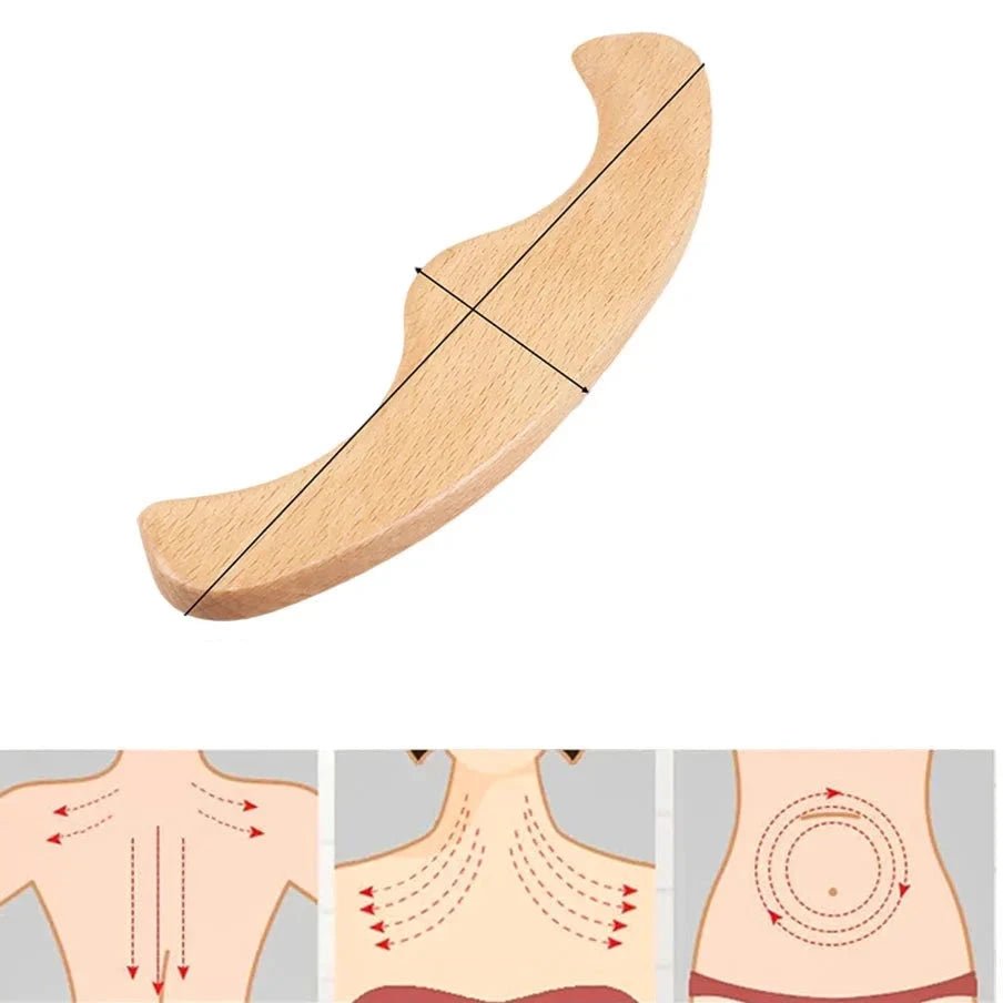 Wood Trigger Point Massage Gua Sha Lymphatic Drainage Tools - Supersell